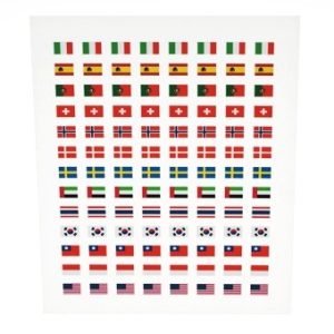 Planche A – Drapeaux adhésifs pour badges