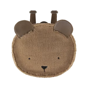 Paui Schoolbag | Bear | Light Maple Curly Faux Fur