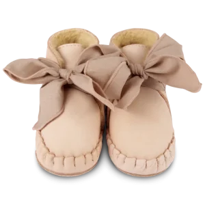 Pina Organza Booties | Powder Nubuck + Mocha Cotton