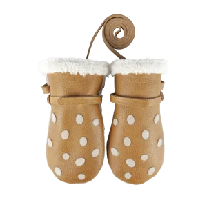 Wald Mittens | Mushroom | Toast Grain Leather